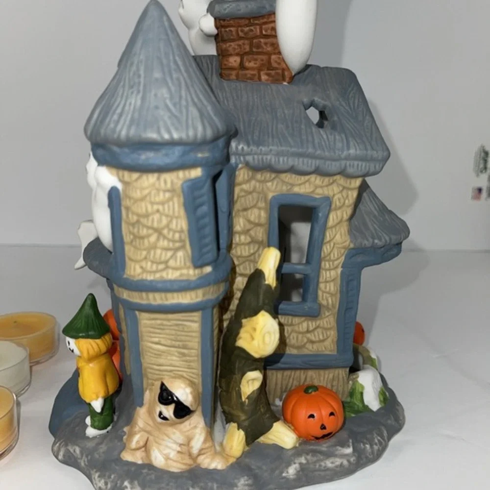 Partylite Halloween Haunted House Ghost Tealight Candle/s Holder P7311‎ RETIRED - Picture 5 of 16